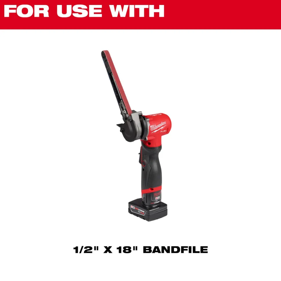 Milwaukee Tools 1/2” x 18” 40 Grit Bandfile Belts – 4 pack 48-80-9040