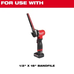 Milwaukee Tools 1/2” x 18” 40/60/80/120 Grit Bandfile Belts – 4 pack variety 48-80-9000