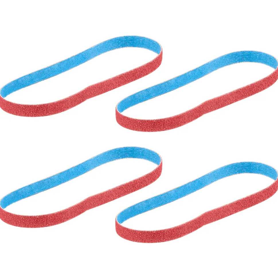 Milwaukee Tools 3/8” x 13” 40/60/80/120 Grit Bandfile Belts – 4 pack variety 48-80-7000