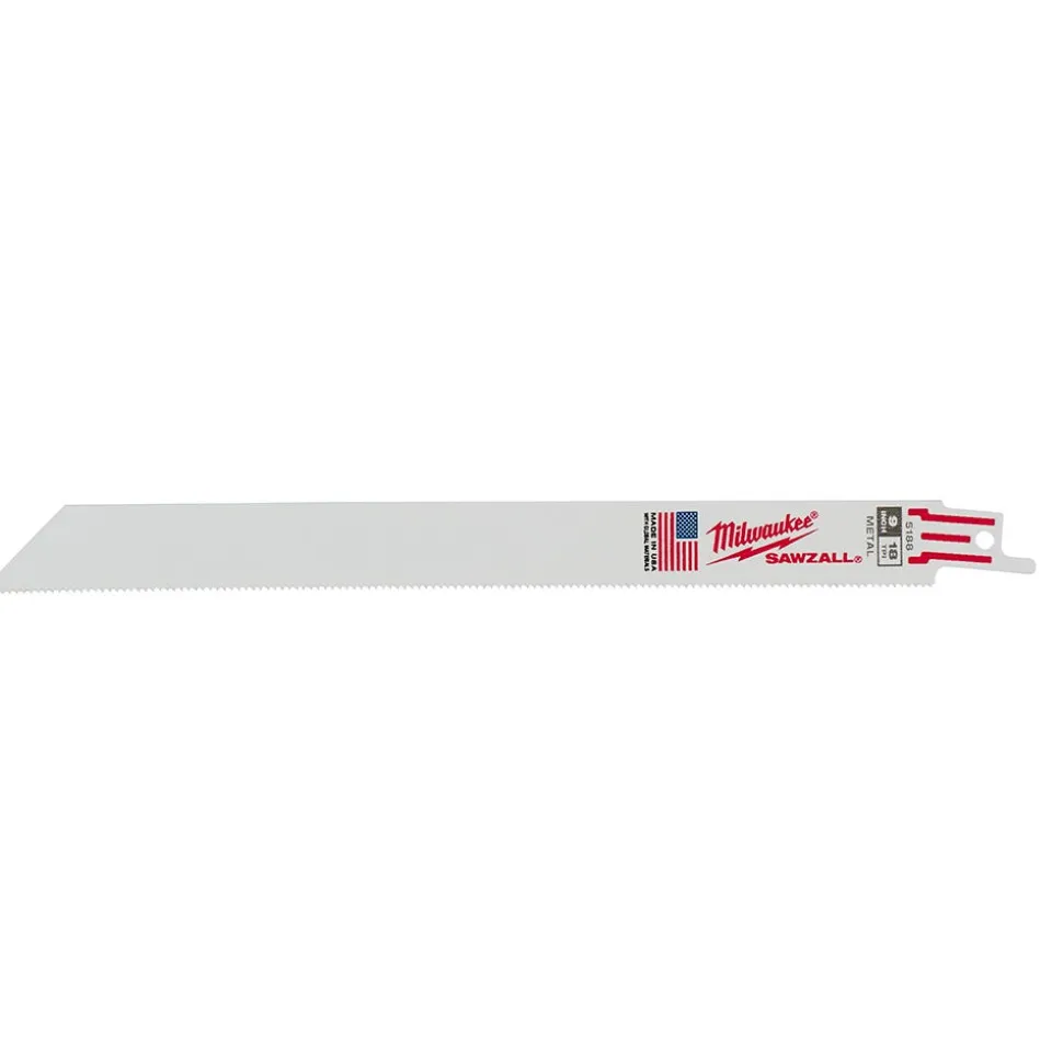 Milwaukee Tool 9" 18 TPI Thin Kerf SAWZALL Blades 5PK 48-00-5188