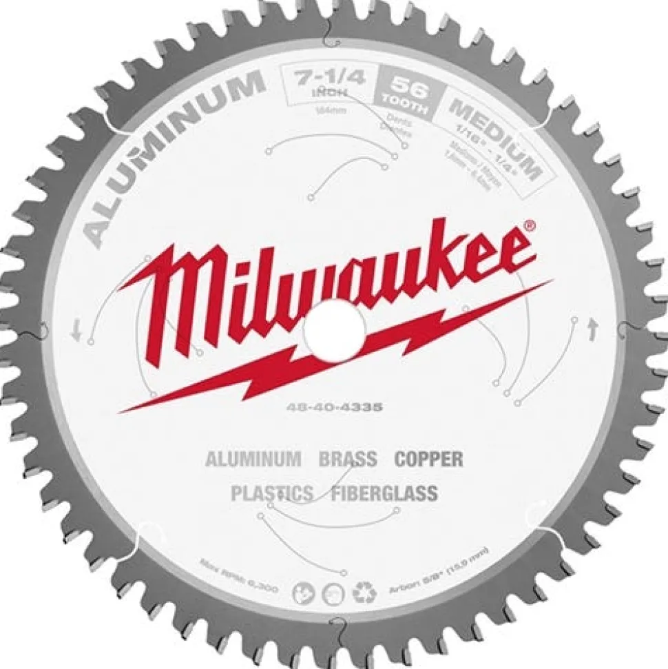 Milwaukee 7-1/4" 70 Tooth 5/8" Arbor Circular Saw Thin Metal Cutting Blade 48-40-4240