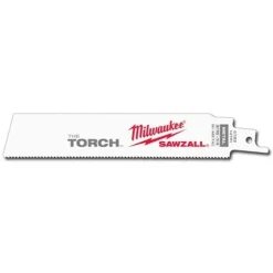Milwaukee 6" 14 TPI Torch Sawzall Blades (25 Pack) 48-00-8782