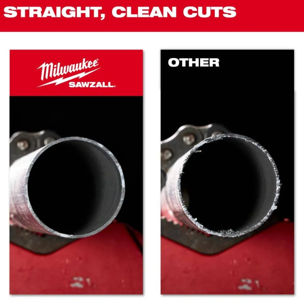 Milwaukee 6" 10TPI TORCH w/ Carbide Teeth Medium Metal Reciprocating Saw Blade - 3 pc 48-00-5351
