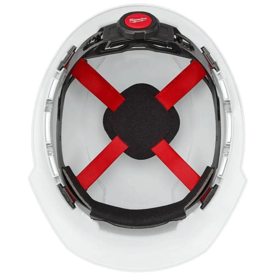 Milwaukee White Front Brim Vented Type 1 Class C Hard Hat w/ 4pt Ratcheting Suspension 48-73-1200