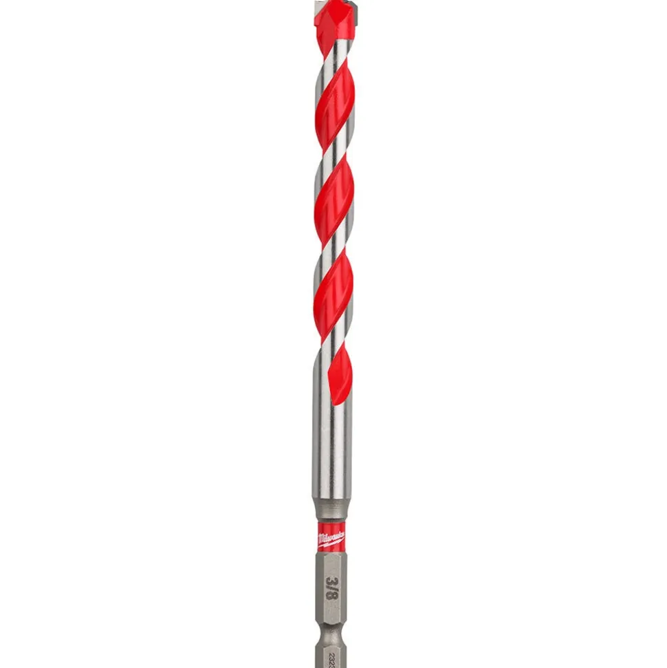Milwaukee 3/8" x 4" x 6" SHOCKWAVE Impact Duty Carbide Hammer Drill Bit with POWER TIP 48-20-9021