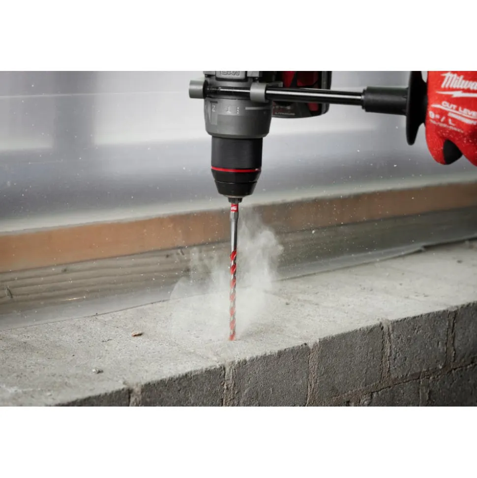 Milwaukee 1/4" x 4" x 6" SHOCKWAVE Impact Duty Carbide Hammer Drill Bits - Bulk 5 PK 48-20-9162
