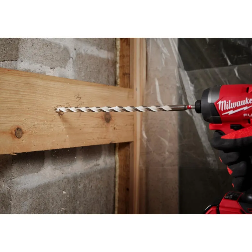 Milwaukee 1/4" x 10" x 12" SHOCKWAVE Impact Duty Carbide Multi-Material Drill Bit 48-20-8887