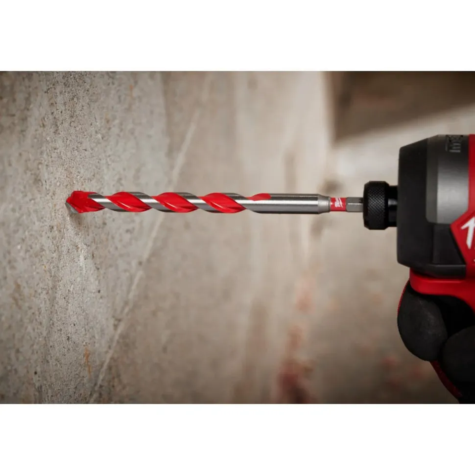 Milwaukee 3/8" x 10" x 12" SHOCKWAVE Impact Duty Carbide Hammer Drill Bit with POWER TIP 48-20-9022