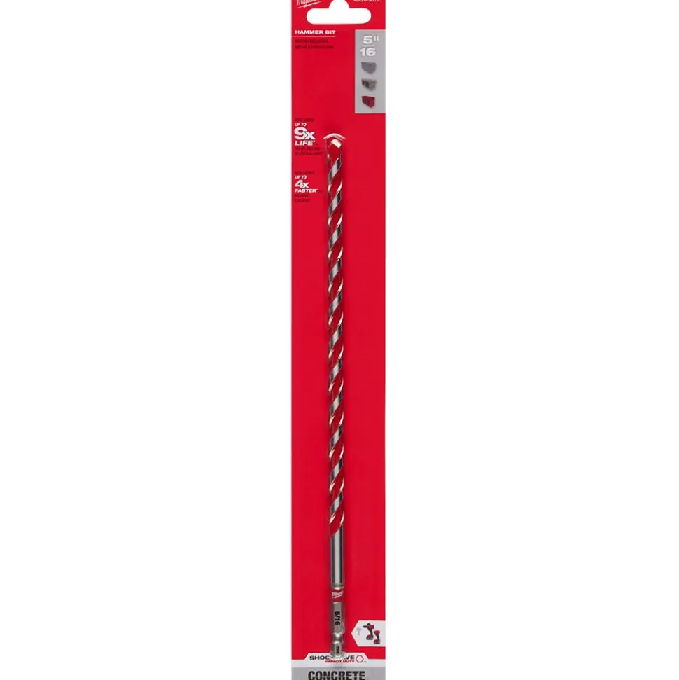 Milwaukee 5/16" x 8" x 10" SHOCKWAVE Impact Duty Carbide Hammer Drill Bit 48-20-9018