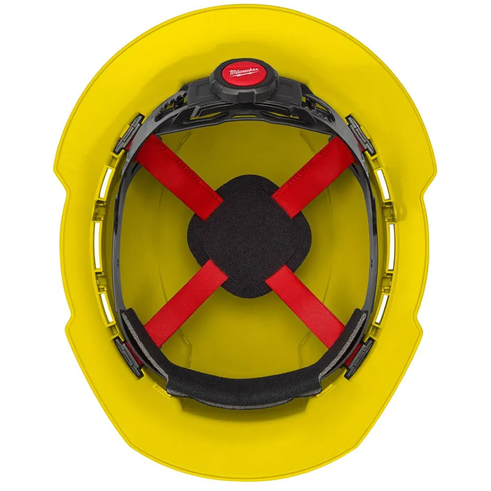 Milwaukee Yellow Full Brim Vented Type 1 Class C Hard Hat w/ 4pt Ratcheting Suspension 48-73-1203
