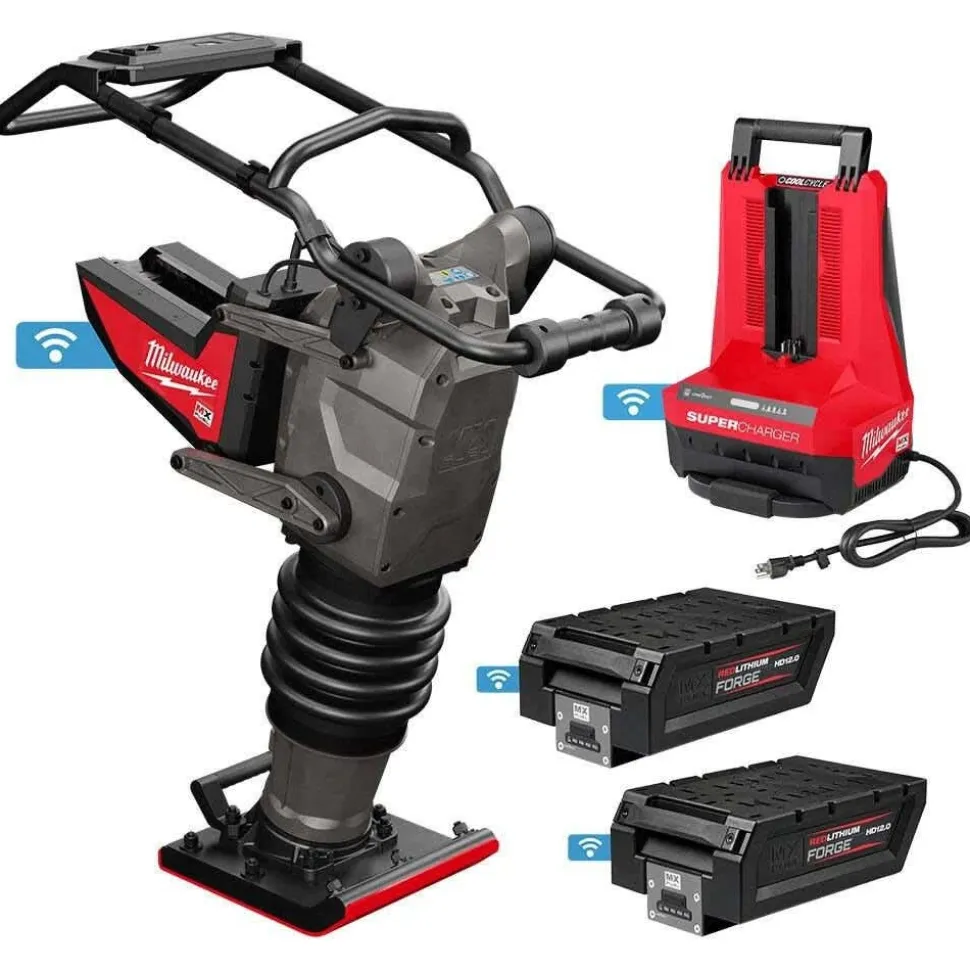 MX FUEL 70 kg Rammer Kit w/ MX FUEL REDLITHIUM HD12.0 Battery Pack
