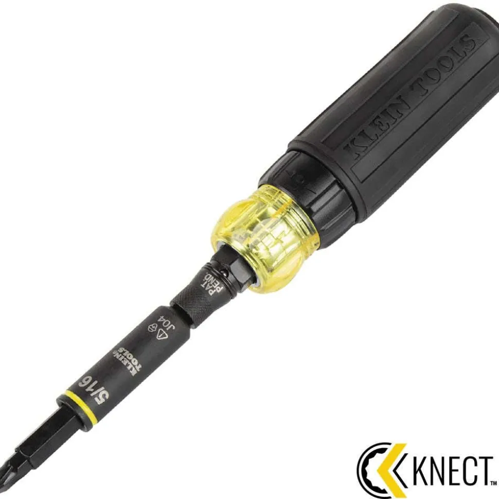NECT Complete Impact Pass Through and Flip Socket Set, 39-Piece w/ KNECT 11-in-1 Ratcheting Impact Rated Screwdriver / Nut Driver