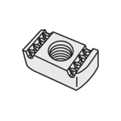 3/8"-16 No Spring Channel Nut. 3/8" Thick. Z/P. 100/Box