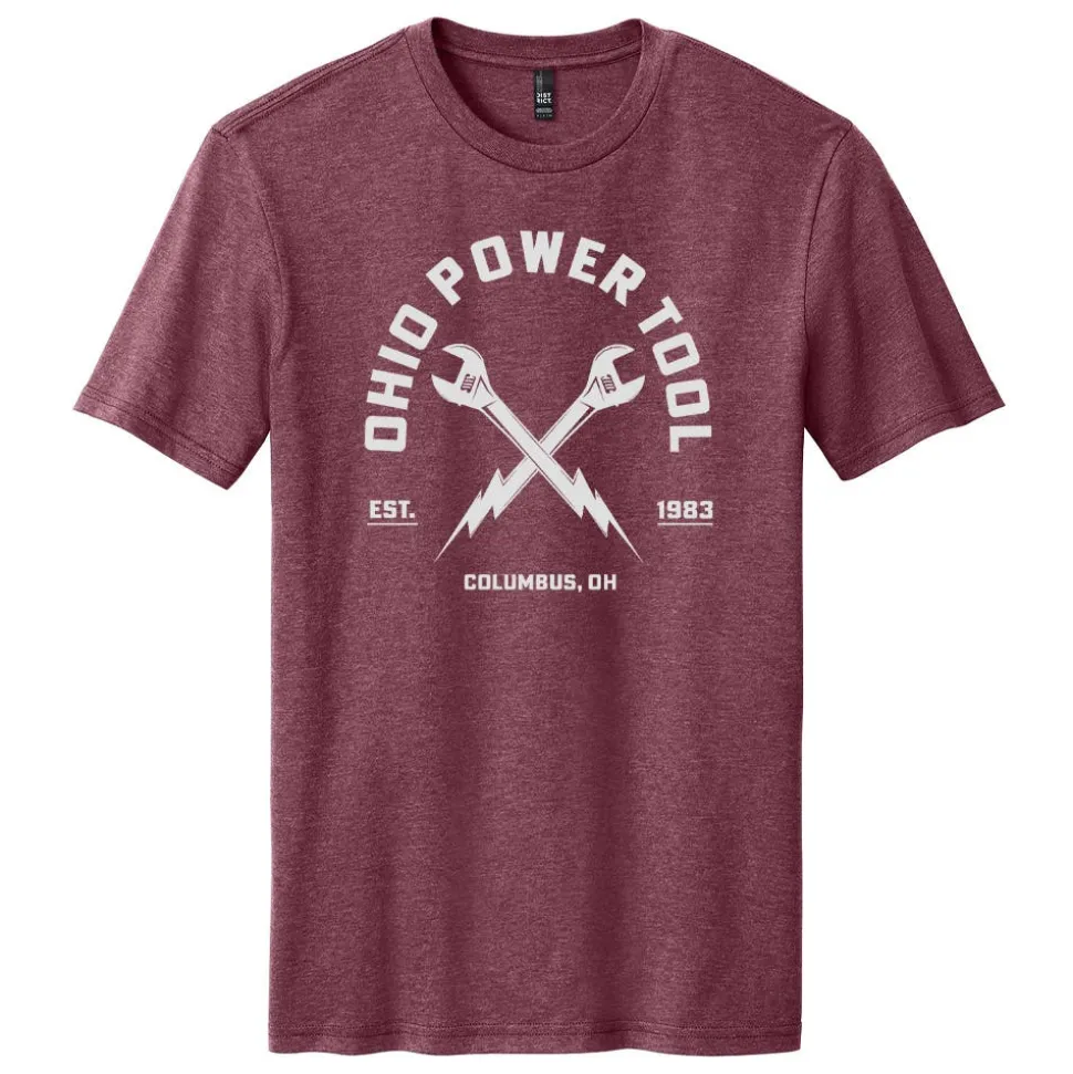 Ohio Power Tool Archlogo Short Sleeve T-Shirt, Maroon ARCHLOGO-MAROON
