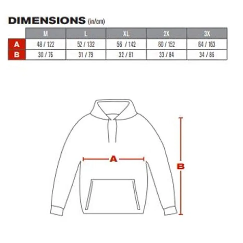 PIP AR/FR Fleece Pullover Navy Blue Hooded Sweatshirt 385-FRPH-NV 2X PIP385-FRPH-NV