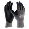 PIP Safety / West Chester A4 Seamless Knit Nylon / Elastane Glove with Nitrile Coated MicroFoam Grip on Palm & Fingers - Touchscreen Compatible, Gray, L, 12 Pair 34-874/L