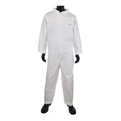 PIP Safety / West Chester PosiWearBA Microporous Basic Coverall, 58 gsm, White, 5XL (25 Per/Box) 3600/5XL