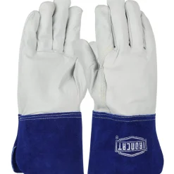 PIP Safety / West Chester Superior Top Grain Goatskin Leather TIG Welder's Glove with DuPont Kevlar Stitching - Split Leather Gauntlet Cuff, Natural, M 6142/M
