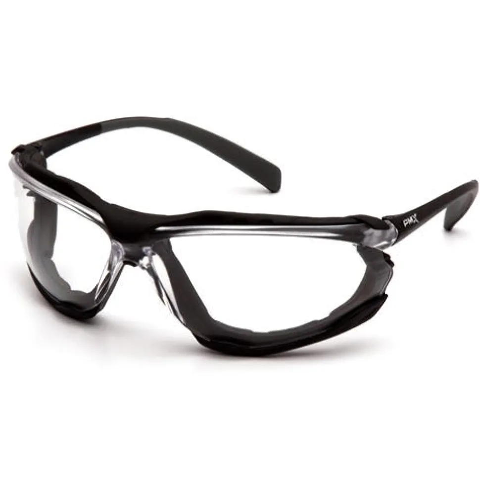 Pyramex Proximity Clear H2MAX Anti-Fog Lens Black Frame SB9310STM