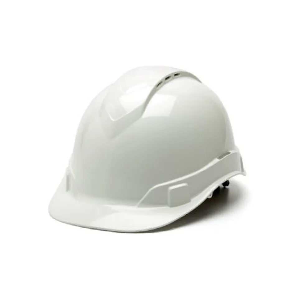 Pyramex Ridgeline Cap Style Hard Hat White Class C Vented HP44110V