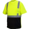 Pyramex Safety Pyramex Safety - T-Shirt - Hi-Vis Lime T-Shirt - Size 2X Large - Lightweight polyester moisture wicking material t-shirt with black bottom RTS2110BX2