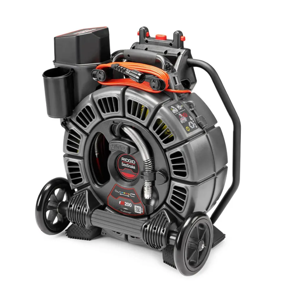 RIDGID SeeSnake rM200A CS12x Monitor 200' Mid-Stiff Cable Self-Leveling Camera 63658 + 57288
