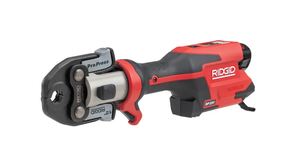 RIDGID Tools RP 251 Press Tool Battery Kit with 1/2", 3/4" and 1" PureFlow Jaws 78168