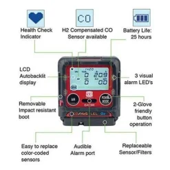 RKI Instruments GX-3R Confined Space 4 Gas Personal Gas Detector 72-RA-C