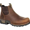 Rocky Boots Eagle One Waterproof Chelsea Work Boot - Brown, 14 M GB00315-M-140