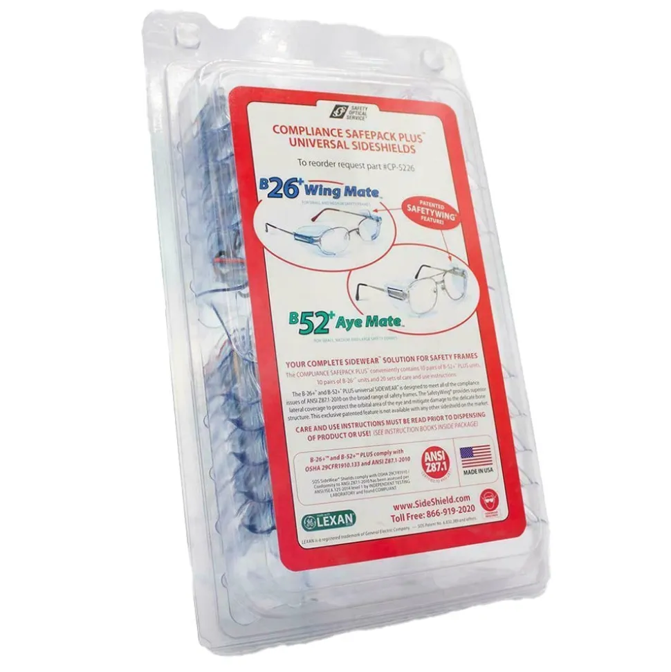 Safety Optical Service Compliance Safepack Plus Sideshields (Pack of 20)