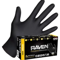 SAS Raven 7 Mil Disposable Nitrile Gloves Extra Strength - (Box of 100)
