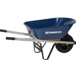 Seymour 6 Cu Yd Steel Wheelbarrow S500 Industrial 15" Flat Free Tire 85724