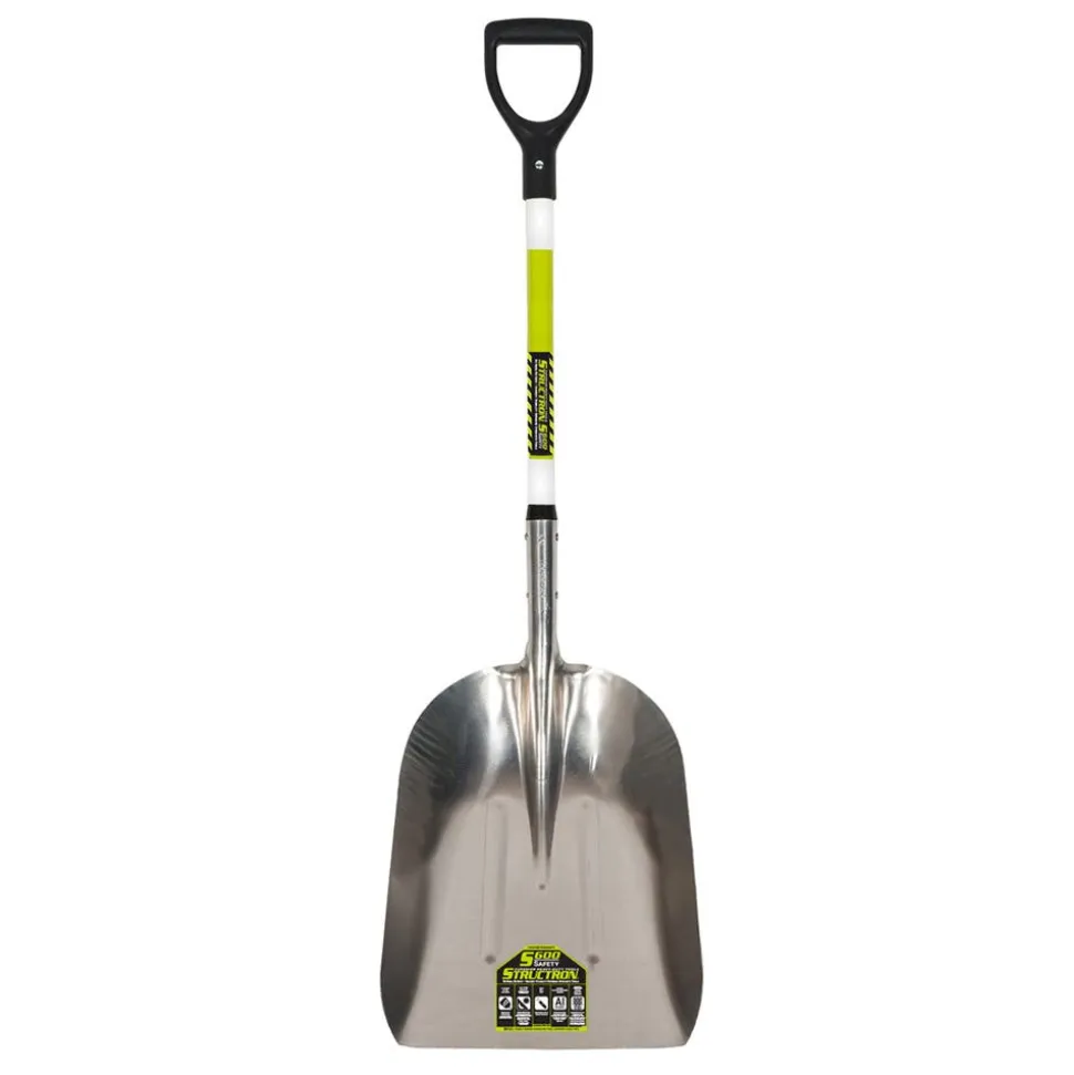 Seymour Structron Western Pattern Grain Scoop S600 Safety #12 Aluminum 29" Premium Fiberglass Handle Retroreflective Poly D Grip 49755