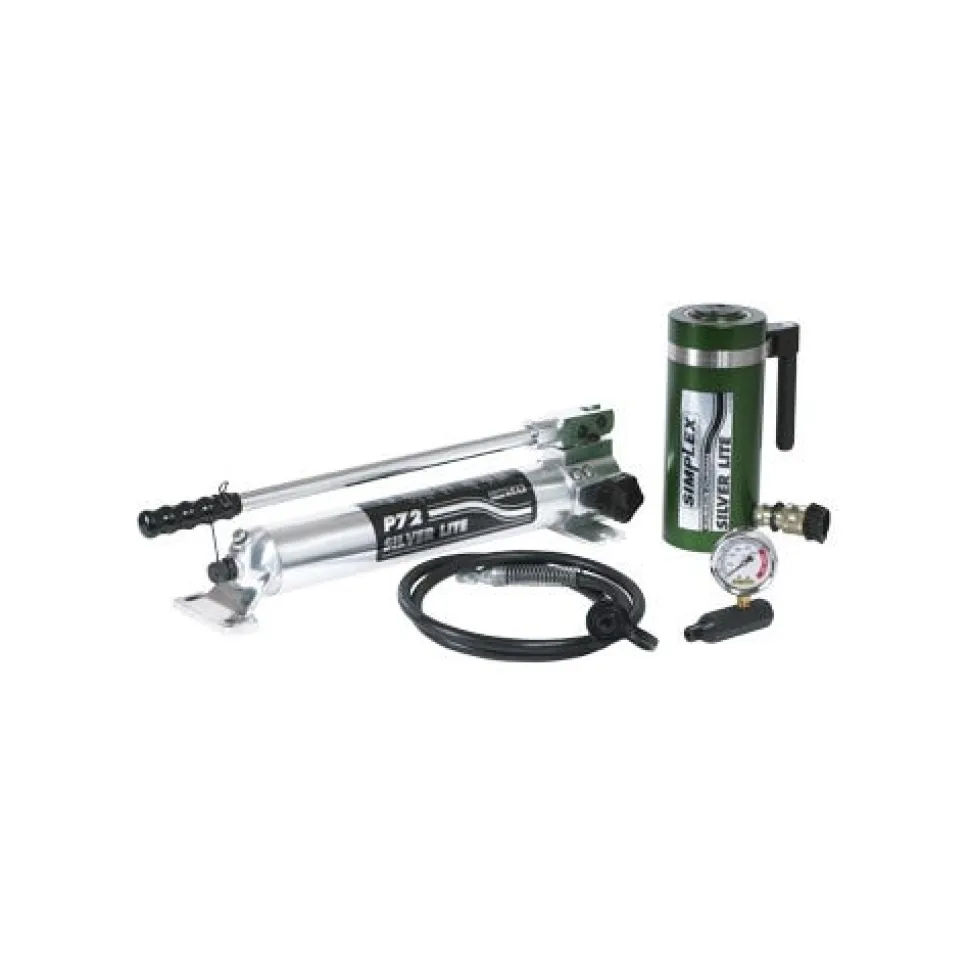 Simplex Aluminum Hydraulic Set 100 Ton 2" Cylinder & Hand Pump STL1002