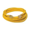 Southwire 12/3 25' SJTW Yellow Extension Cord w/ Lighted End 2587SW8802
