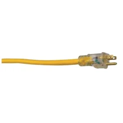 Southwire 12/3 25' SJTW Yellow Extension Cord w/ Lighted End 2587SW8802