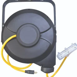 Southwire Tools & Equipment 12/3 SJTW 50' Black/Yellow Retractable Cord Reel with Power Light Indicator Tritap 48208802SW