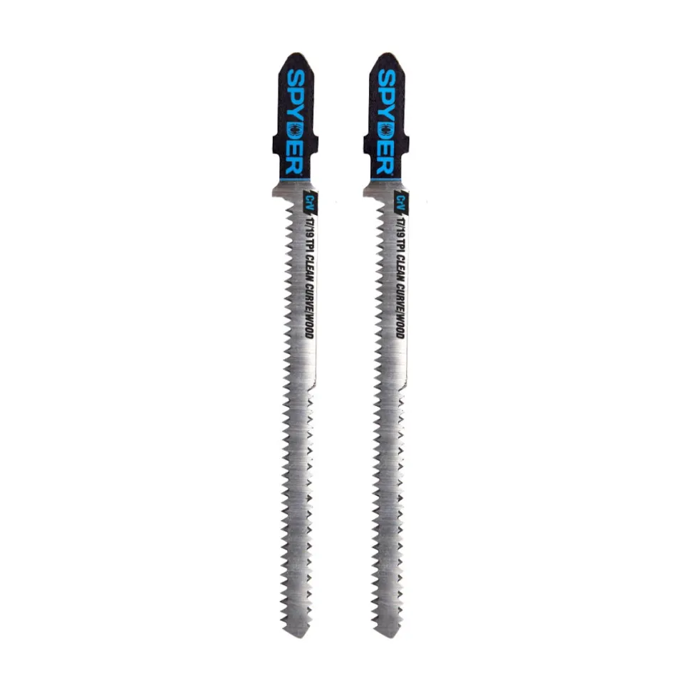 Spyder Double-Sided 8/11-TPI T-Shank High-Carbon Steel Jigsaw Blades (2-Pack) 300099