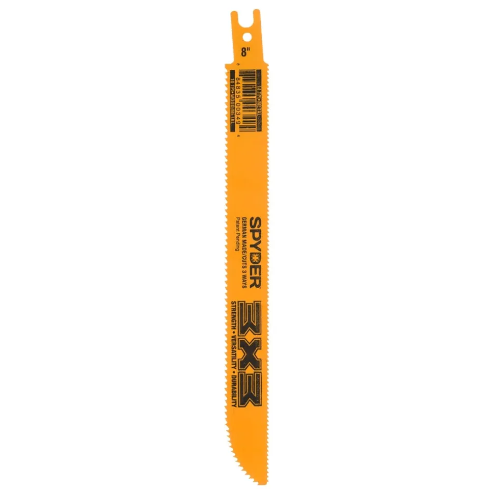 Spyder Double-Sided 8" Wood/Metal Cutting 10/14-TPI Reciprocating Saw Blade 200179