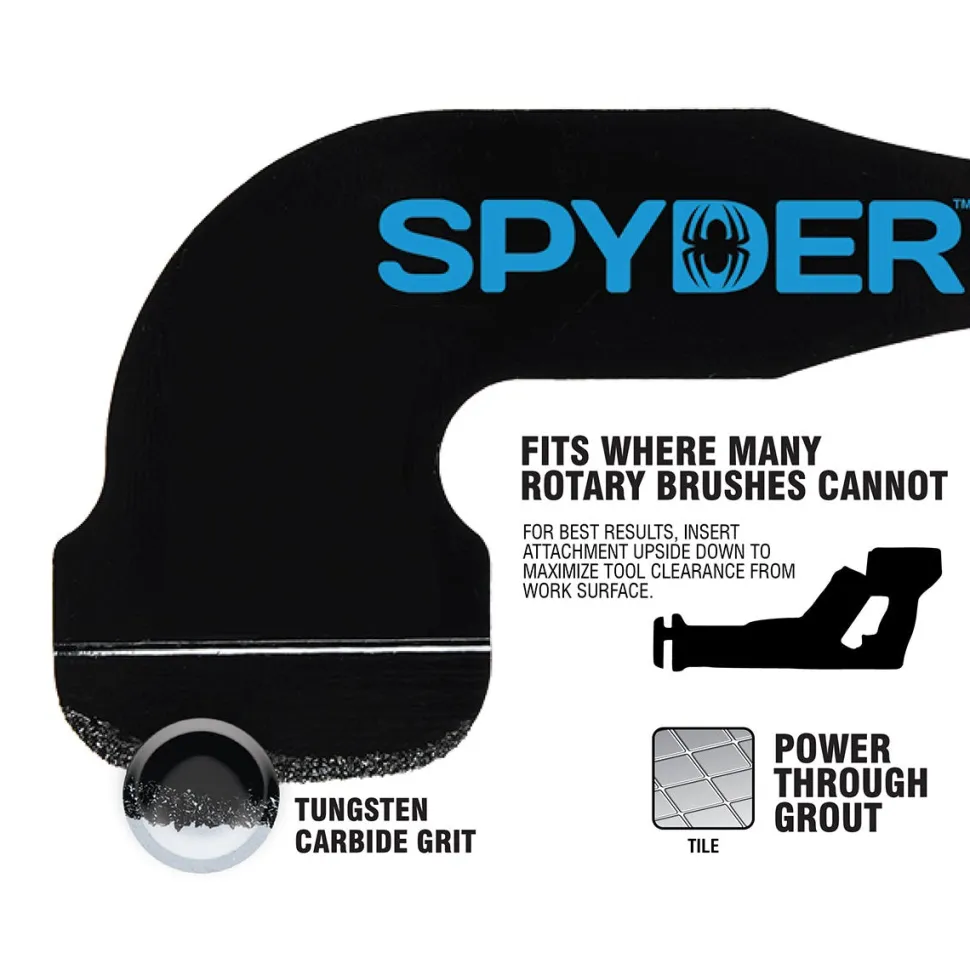 Spyder 2-Piece Grout Removal Tool Reciprocating Saw Attachment Set (1/16 to 3/16" and 3/16 to 3/4") 100234