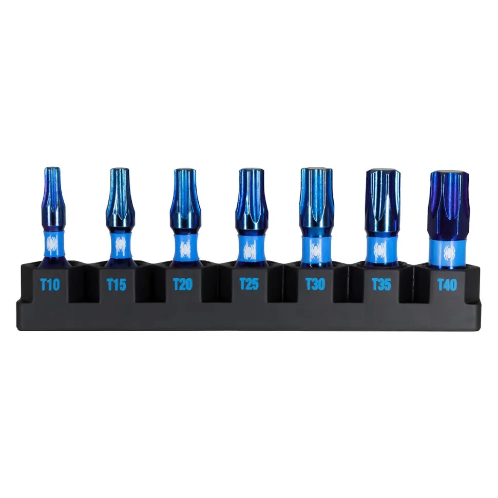 Spyder 7-Piece Impact Driver Torx Bit Set (T10, T15, T20, T25, T30, T35, T40) 19067