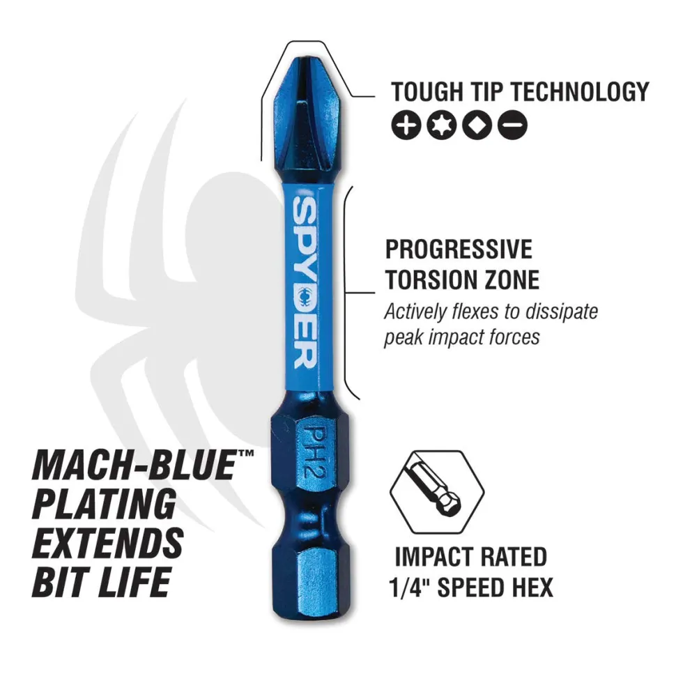Spyder 7-Piece Impact Driver Torx Bit Set (T10, T15, T20, T25, T30, T35, T40) 19067