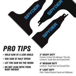 Spyder 4" Scraper Blade Attachment for Reciprocating Saws 320