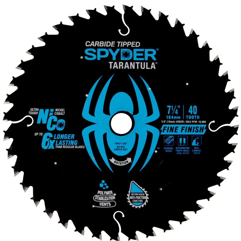 Spyder 7-1/4" 40-Tooth TCT Fine Circular Saw Blade 13007