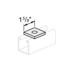 3/8" Square Washer 1-5/8" X 1-5/8". Z/P 100 Pcs / Box