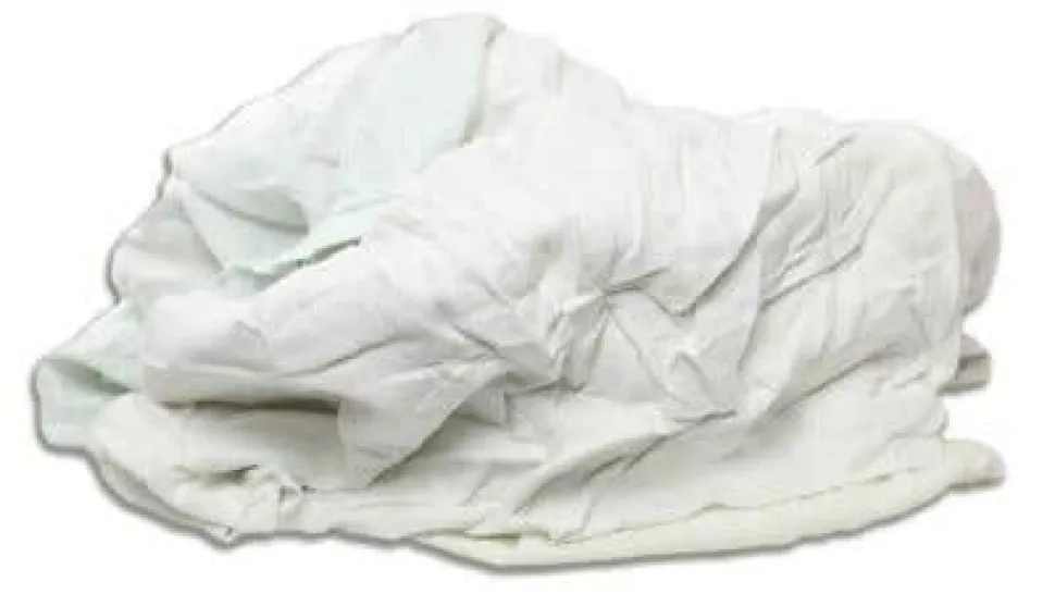 Star Wipers Reclaimed White Bath Blanket Rags - 25lb Compressed Box RBBMC-25