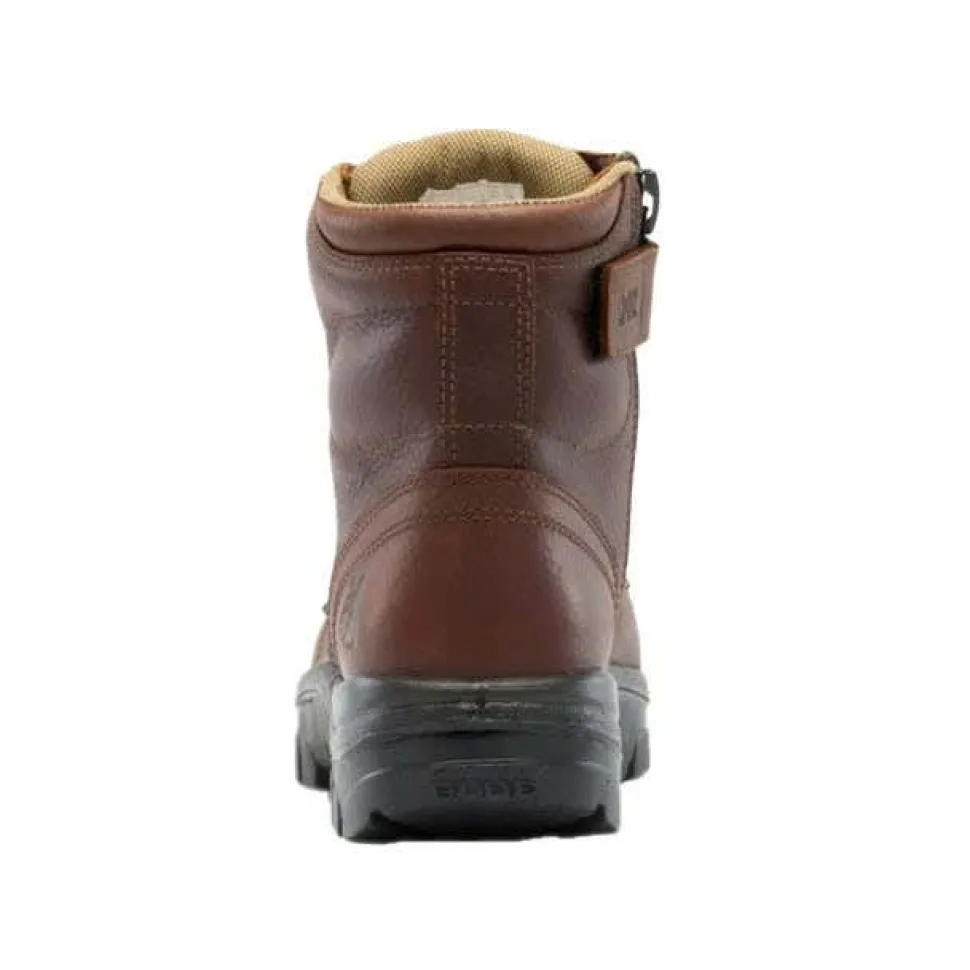 Steel Blue Work Boots Men's Argyle Zip: Met / PR Midsole / Bump Cap Steel Toe Boots - Brown, Wide 862902-OAK
