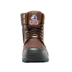 Steel Blue Work Boots Men's Argyle Zip: Met / PR Midsole / Bump Cap Steel Toe Boots - Brown, Wide 862902-OAK
