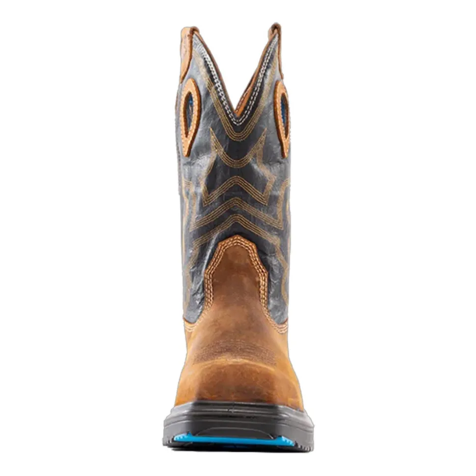 Steel Blue Work Boots Men's Blue Heeler Steel Toe Boots - Black/Brown 813945-BBK
