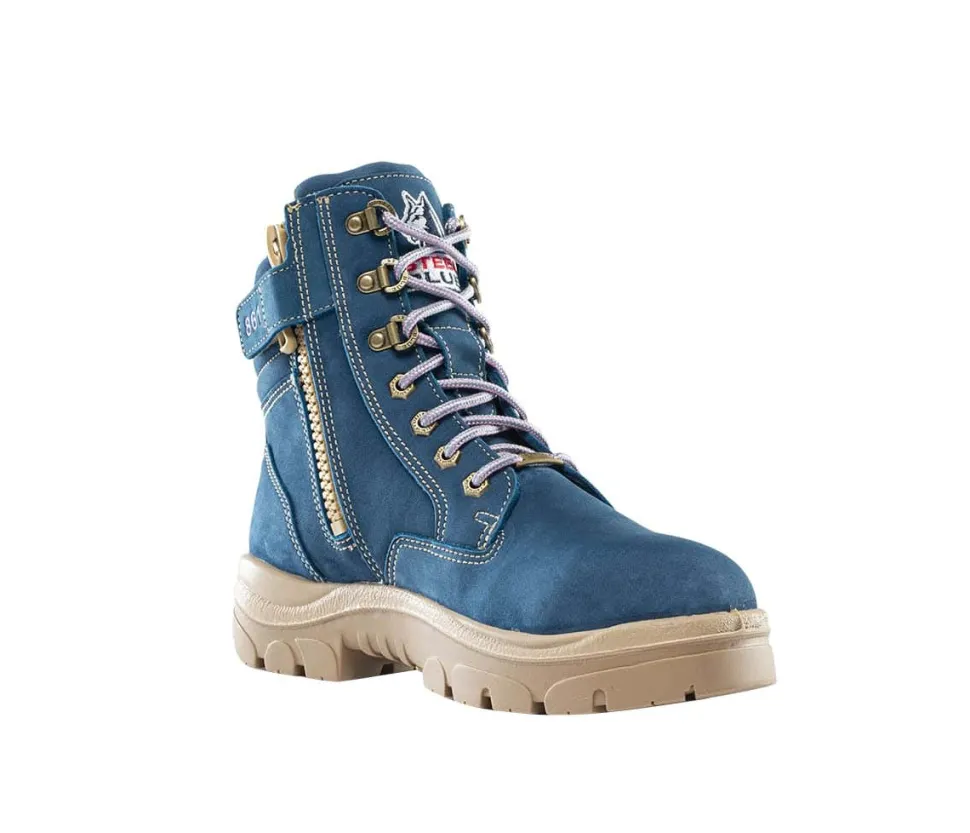 Steel Blue Work Boots Women's Southern Cross Zip Steel Toe Boots - Blue 812861-BLU